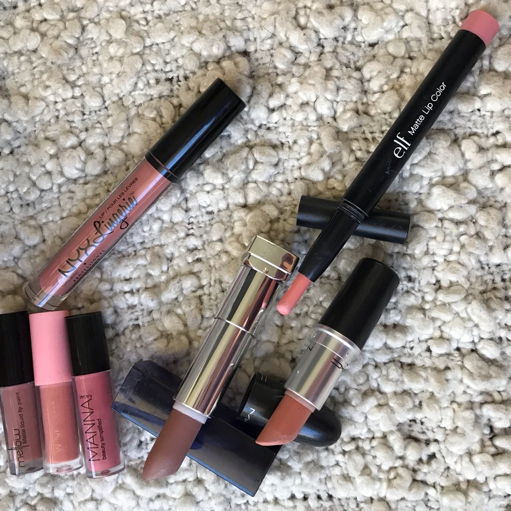 Bundle of 7 nude/pink lipsticks - MAC and more